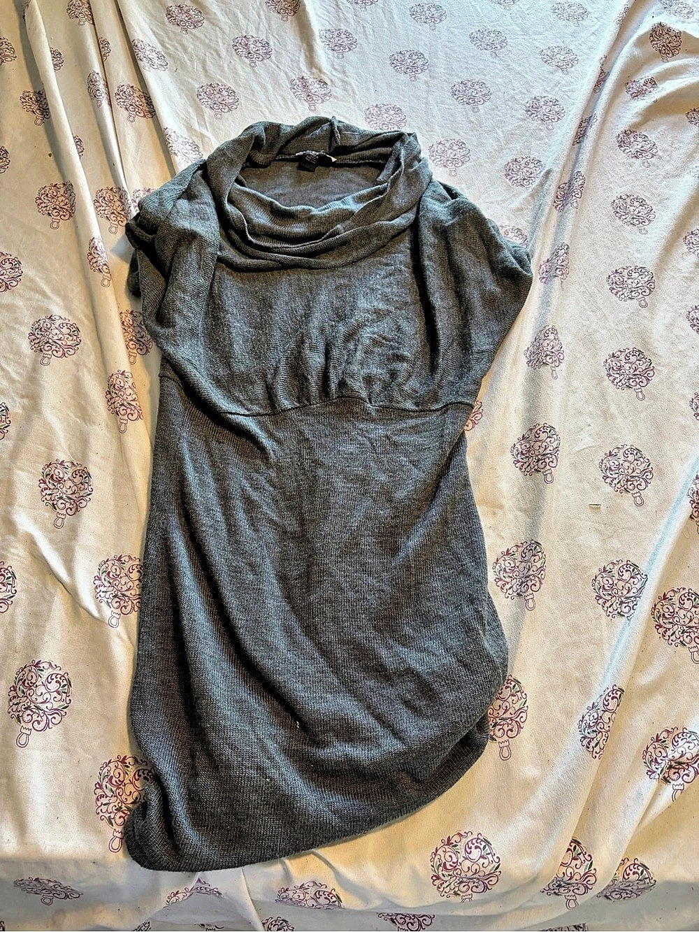 Gray Cowl Neck top
